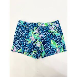 Lilly Pulitzer Callahan Knit Short Formentera Turquoise Hot On The Spot 6 NWT